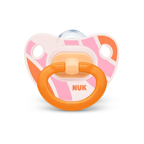 Šidítko NUK Happy Days 6-18 m růžovo-oranžový BOX