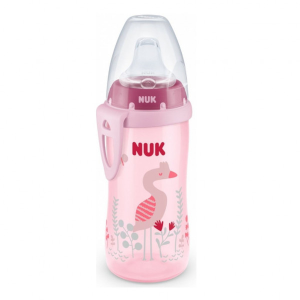 Dětská láhev NUK Active Cup 300 ml růžová plameňák