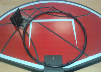 Panel na basket s košem a síťkou SEDCO červený velikost 75X52X2,5cm