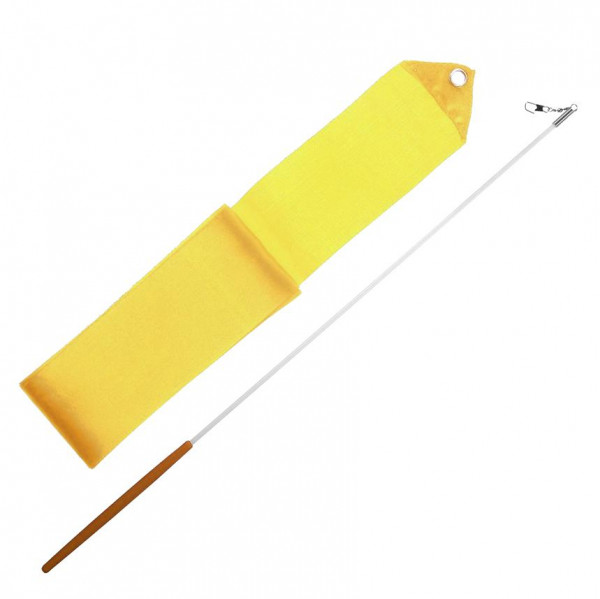 Gymnastická stuha + tyčka - žlutá 