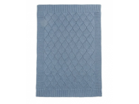 Pletená deka modrý denim