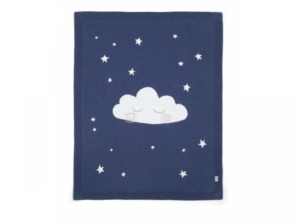 Pletená deka noční obloha modrá