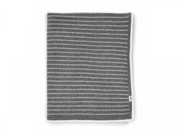 Pletená deka šedé proužky