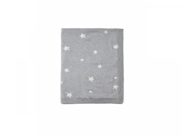 Pletená deka hvězdy šedá