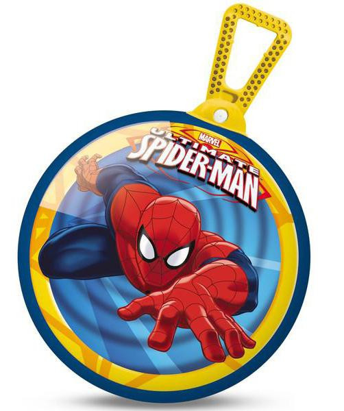 Skákací balón Mondo s držadlem 360 průměr 45 cm Spiderman