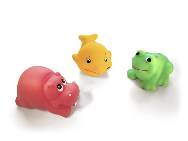 Gumové hračky - 3 zvířátka do vody
