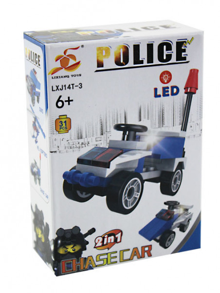 Stavebnice Policie s LED světlem