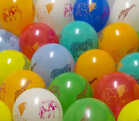 Balónky směs - zvířátka, color, kulaté
