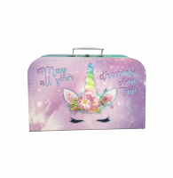 Kufřík Jednorožec růžovo/fialový 35 cm