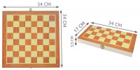 Šachy dřevěné 34x34 cm