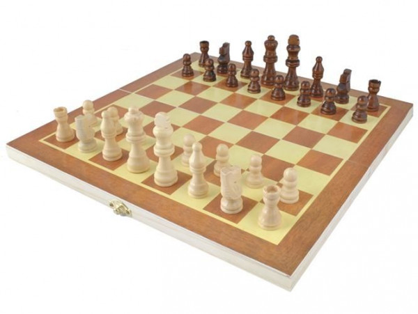 Šachy dřevěné 34x34 cm