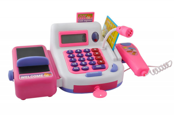 Dětská pokladna SET se skenerem, nákupním košíkem a jiným příslušenstvím