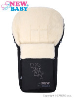 Luxusní fusák s ovčím rounem New Baby černý