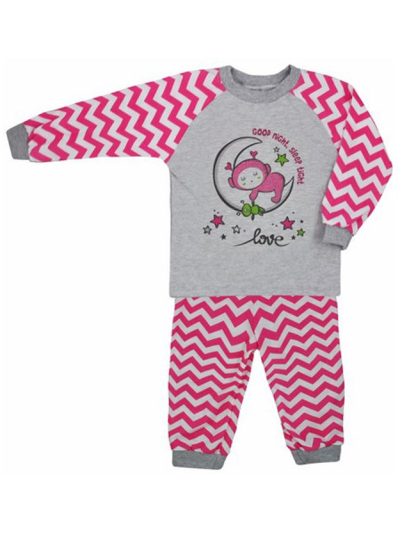 Dětské bavlněné pyžamo Koala Cik-Cak růžové