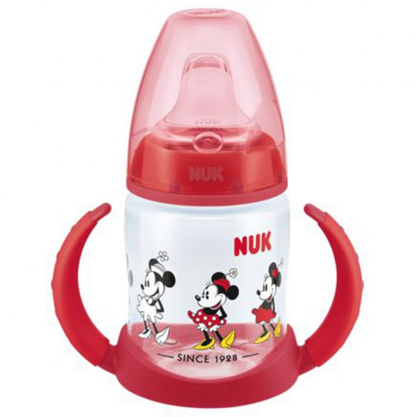Kojenecká láhev na učení NUK Disney Mickey 150 ml červená