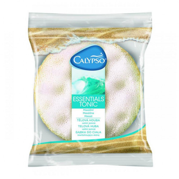Mycí masážní houba Essentials Tonic Calypso žlutá