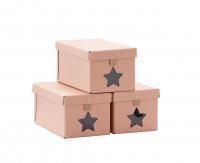 Krabice na boty 3ks Pink