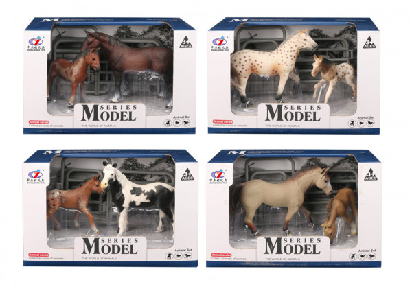 Sada figurek Model Svět zvířat 1 kůň+hříbě