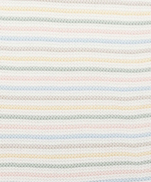 Pletená deka pastelové proužky