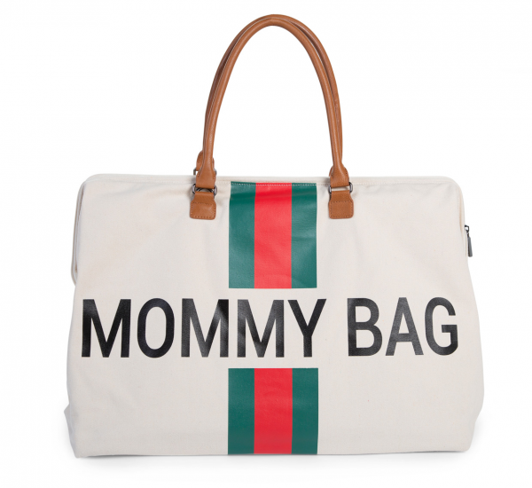 Přebalovací taška Mommy Bag Big Off White / Green Red