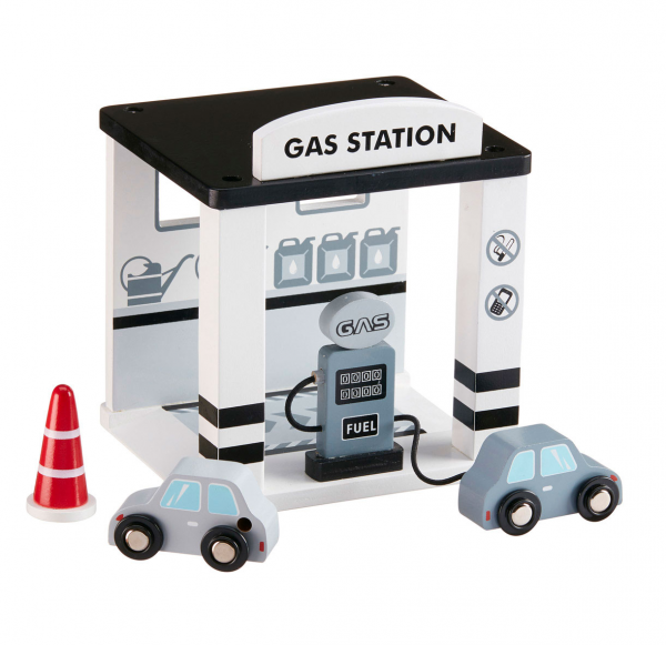 Benzínová stanice dřevěná Grey