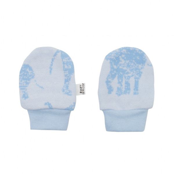 Zimní kojenecké rukavičky Baby Service Sloni modré