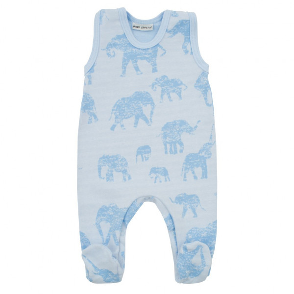Zimní kojenecké dupačky Baby Service Sloni modré