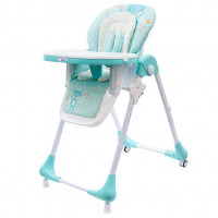 Jídelní židlička NEW BABY Minty Fox - eko kůže a vložka pro miminka