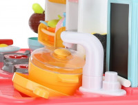 Dětská kuchyňka XL se zvuky a tekoucí vodou růžová