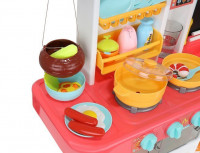 Dětská kuchyňka XL se zvuky a tekoucí vodou růžová