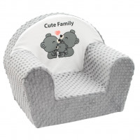 Dětské křeslo z Minky New Baby Cute Family šedé