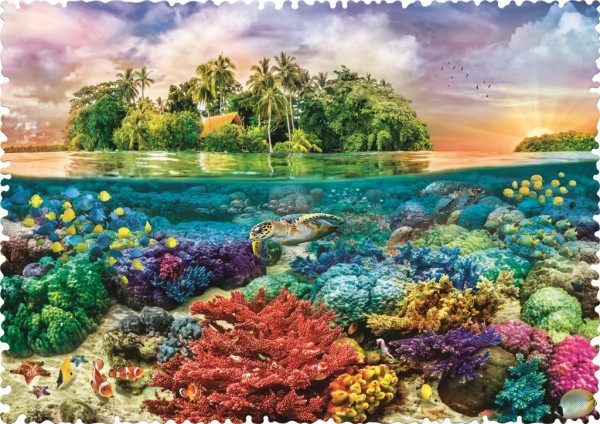 Puzzle Crazy Shapes Tropický ostrov 600 dílků